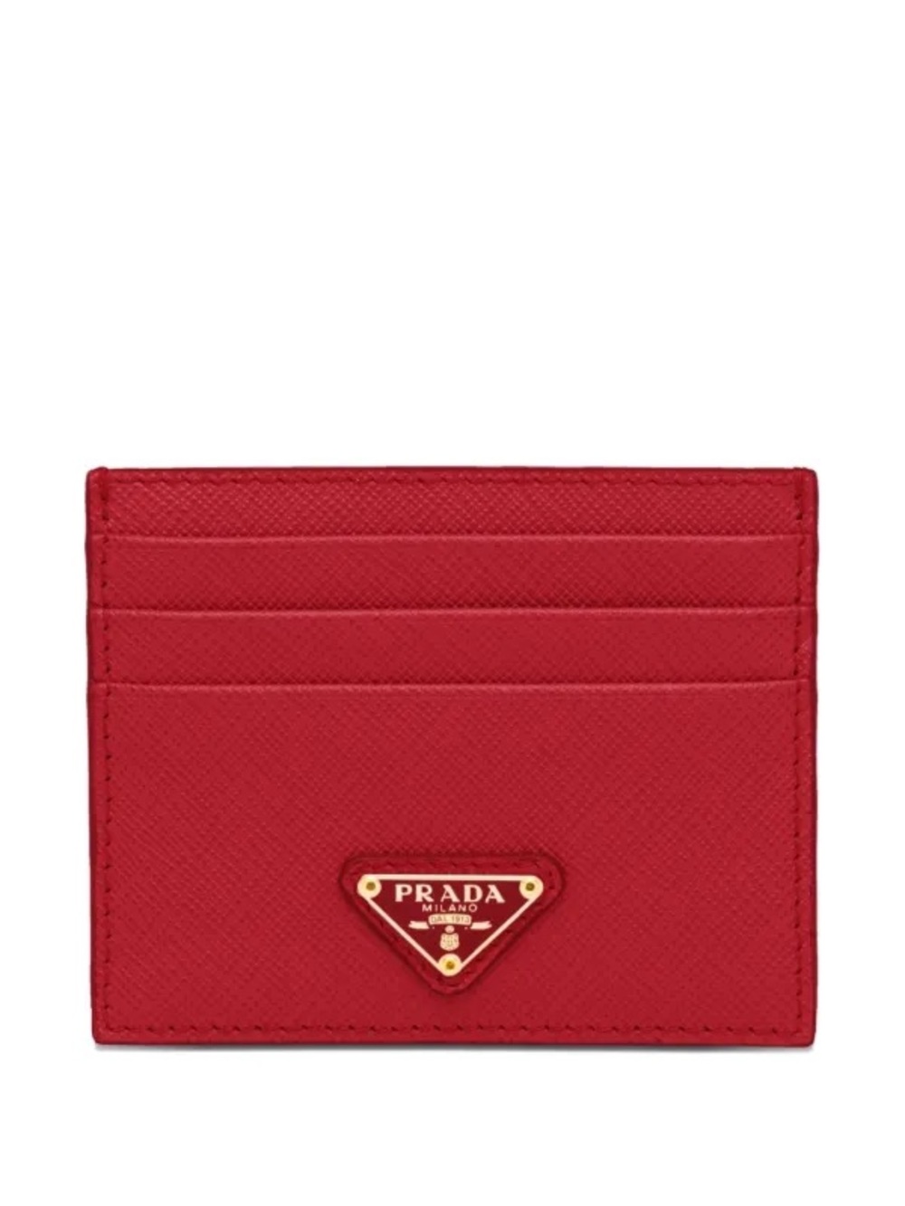 PRADA - RED SAFFIANO LEATHER CARDHOLDER